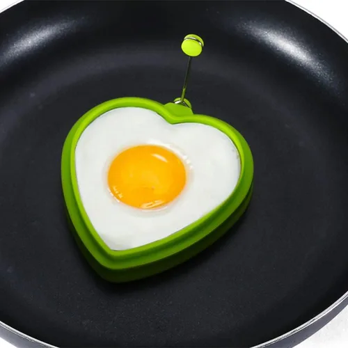 Miniatura 9 de SEIWEI Molde de huevo frito Anillos de cocina de huevo antiadherente DIY Pancake Hornear Herramienta de cocina Forma de corazón Rojo
