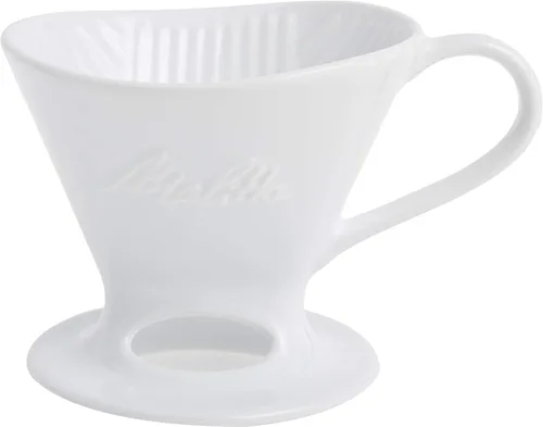 Miniatura 4 de Melitta cafetera de porcelana de 1 taza con cono de vertido, negro brillante
