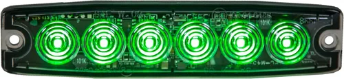 Miniatura 13 de Buyers Products 8892210 Luz estroboscópica LED de 5" ámbar/verde, 6 LED, 23 patrones de flash, carcasa de aluminio, luces de advertencia