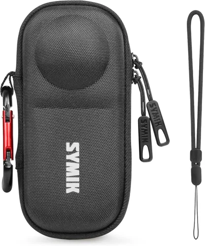 SYMIK Estuche cápsula para Insta360 X5 / X4 Air (para la tapa de lente original), resistente al agua, a los golpes, bolsa de viaje portátil, estuche