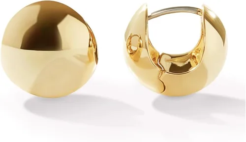 Miniatura 85 de Aretes de aro gruesos de oro para mujer, chapados en oro de 14 quilates, aretes de aro triple, hipoalergénicos, a la moda, aretes de aro gruesos