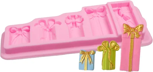 Miniatura 7 de Molde de silicona Bells Fondant, caja de regalo de Navidad, molde de chocolate para decoración de pasteles, decoración de cupcakes, dulces