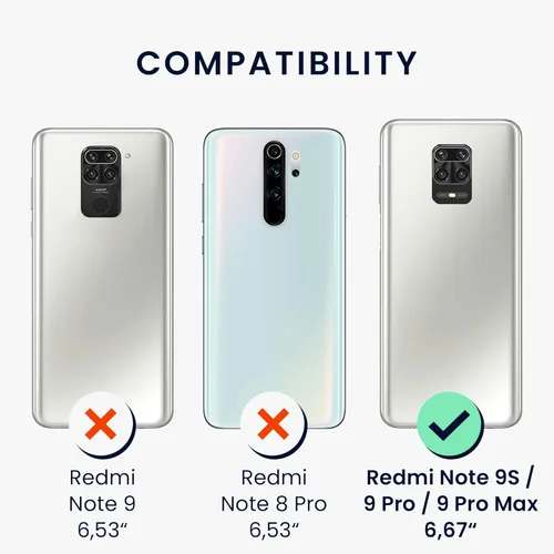 Miniatura 6 de kwmobile Funda compatible con Xiaomi Redmi Note 9S / 9 Pro / 9 Pro Max - Funda protectora de silicona TPU suave y delgada - Morado magenta Magenta