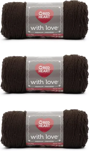 Miniatura 14 de Red Heart with Love Berry - Hilo rojo – Paquete de 3 unidades de 6.98 oz/7 onzas – Acrílico – 4 medianos (peinado) – 370 yardas – Tejido/ganchillo