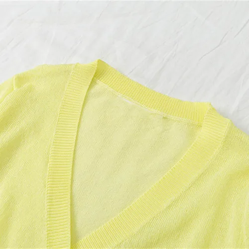 Miniatura 4 de Camisa niñas pequeñas abrigos cárdigan manga larga botones fino Tops niños chaquetas cuello en V sólidas, H1-amarillo, Mochilas Tradicionales
