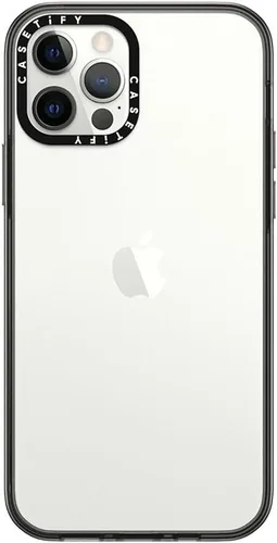 Miniatura 9 de CASETiFY Funda compacta para iPhone 12 [2 veces probada contra caídas de grado militar / protección contra caídas de 4 pies] - Negro transparente