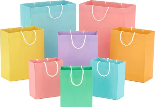 Miniatura 9 de Hallmark Image Arts - Mini rollos de papel de regalo de cumpleaños, paquete de 3 (verde menta sólido, morado y rosa) para baby showers, día