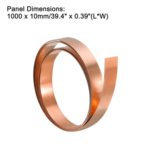 Miniatura 2 de uxcell Rollo de hoja de cobre, placa 3,280.8 ft m x 32.8 ft m x 2.0 ft m de la hoja del metal