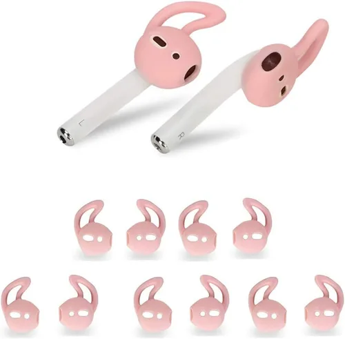 Miniatura 12 de 5 pares de almohadillas de silicona compatibles con AirPods 1 y 2, almohadillas antideslizantes y anticaídas de silicona suave para auriculares