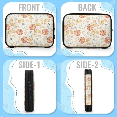 Miniatura 6 de Estuche organizador de viaje de calabaza de arce, bolsa de almacenamiento de cables para cables, cargador, teléfono, disco duro
