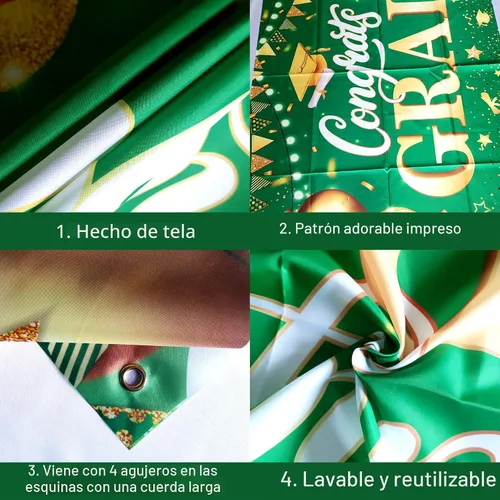Miniatura 5 de KatchOn, Xtralarge - Cartel de graduación para patio, decoraciones de graduación 2026-120 x 20 pulgadas, pancarta de felicitación para graduación al