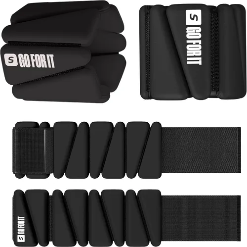 Miniatura 14 de SPORTBIT Brazaletes y pesas para tobillos para mujeres - Juego de 2 (1 libra cada una) Brazaletes ajustables con pesas para tobillos y muñecas