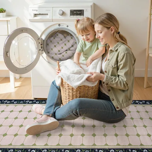 Miniatura 7 de Anidaroel Alfombra Pasillo Larga 3x12 pies, Alfombras Antideslizantes Lavables para Cocina, Suave Ultra Delgada Interior Boho Alfombra Pasillo