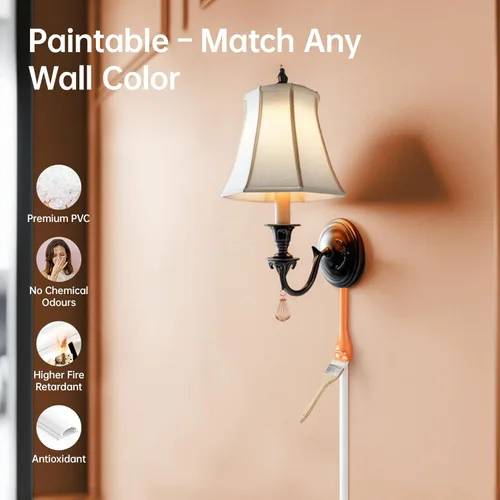 Miniatura 3 de Kit de ocultación de cables Delamu para pared con adhesivo, cubierta de alambre de múltiples funciones, 42.5 pulgadas para ocultar cables en Blanco