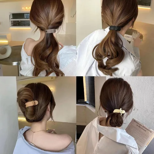 Miniatura 6 de 4 pinzas para el cabello para mujer, para colas de caballo altas y moños, accesorios de moda para el cabello para herramientas de trenzado
