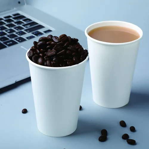 Miniatura 6 de Vasos de papel de 8 onzas, paquete de 300 unidades, duraderos, a prueba de fugas, seguros para bebidas calientes o frías, tazas de café de papel