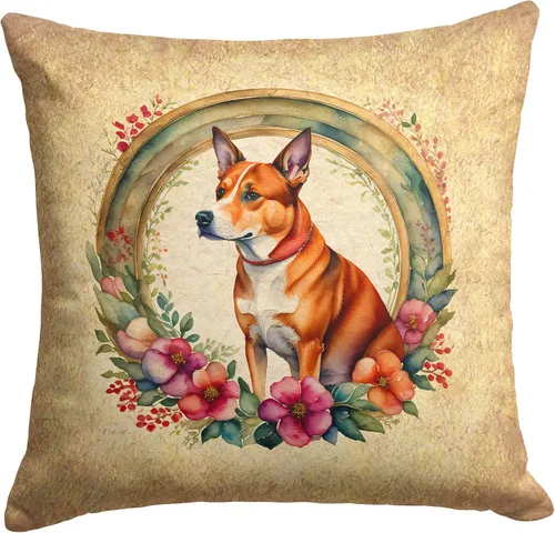 Miniatura 237 de Caroline's Treasures DAC2072PW1414 Affenpinscher and Flowers - Almohada decorativa de tela, lavable a máquina, para interiores y exteriores