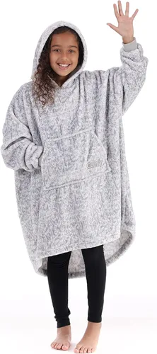 Miniatura 12 de THE COMFY Dream Jr para niños Manta portátil de forro polar de microfibra ligera con capucha y bolsillo Visto en Shark Tank Niños Sherbert