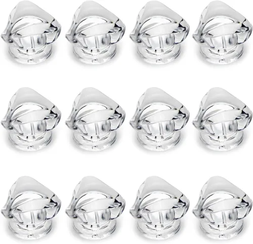 Miniatura 13 de MroMax 2 piezas de mango pequeño, perilla acrílica de diamante, mini perillas autoadhesivas, perilla de tamaño pequeño de 0.748 in de diámetro