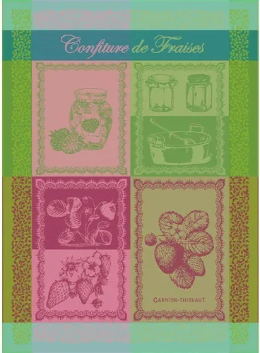 Miniatura 5 de Garnier Thiebaut Salade De Fruits - Toalla de cocina francesa (ensalada de frutas fucsia), 22 x 30 pulgadas, algodón, jacquard Ensalada De Fruits