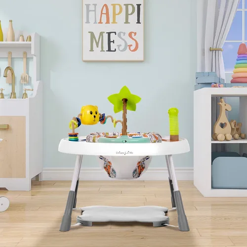 Miniatura 2 de Dream On Me Curio Sit N Seek Centro de actividades para bebés en menta, centro de actividades 2 en 1 y mesa de juego con 3 juguetes desmontables