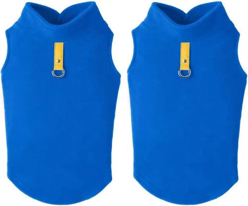 Miniatura 25 de Gooby Chaleco de Forro Polar Suéter para Perro - Azul, X-Large - Chaqueta Pullover Cálida de Forro Polar con Anilla en O para Correa para Perros
