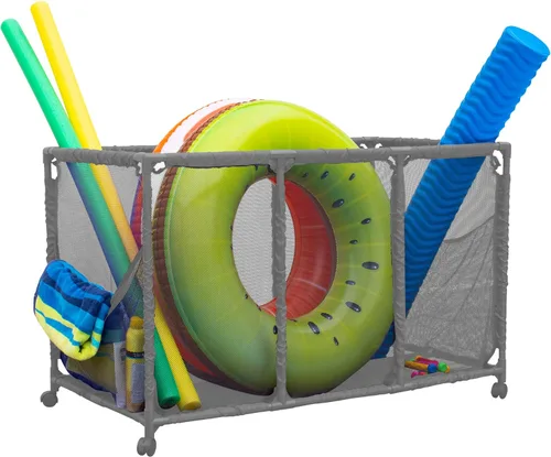 Miniatura 8 de Soporte para fideos de piscina, juguetes, flotadores, bolas y flotadores, organizador de almacenamiento de malla, altura para niños, grande