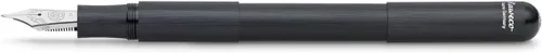 Kaweco SUPRA - Pluma estilográfica negra I exclusiva para cartuchos de tinta, incluye caja de metal retro I pluma estilográfica 6.5 in I Nib: M