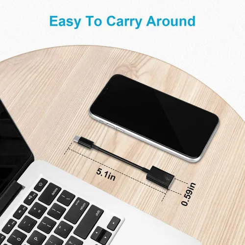 Miniatura 2 de Adaptador USB C a USB [Paquete de 2], Cable OTG Tipo C Macho a USB A Hembra Adaptador Usb a Usbc-c Compatible con Macbook Pro/Air iPad Pro 2022 2021