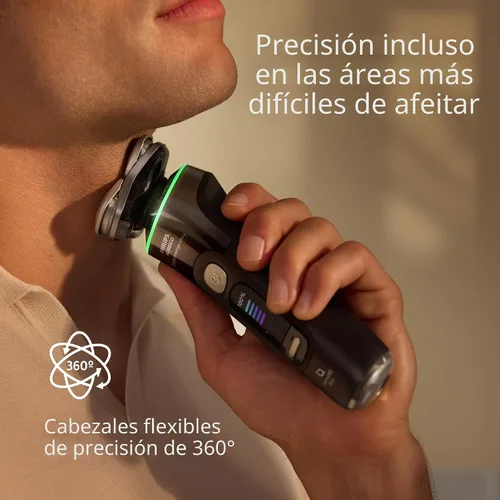 Miniatura 4 de Philips Norelco Shaver i9000 Prestige Ultra, afeitadora eléctrica en seco y húmedo, degradado negro, tecnología SenseIQ Pro, sistema de triple