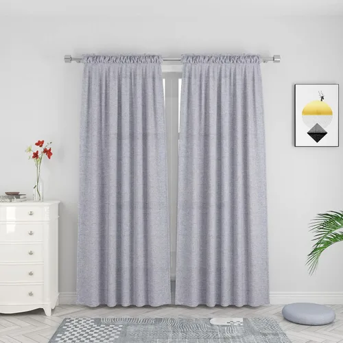 Miniatura 68 de UPOPO Cortinas de Niveles Beige Sobre Fregadero con Textura de Lino para Ventana de Cocina de 16 Pulgadas de Largo Caravana Privacidad Pequeñas