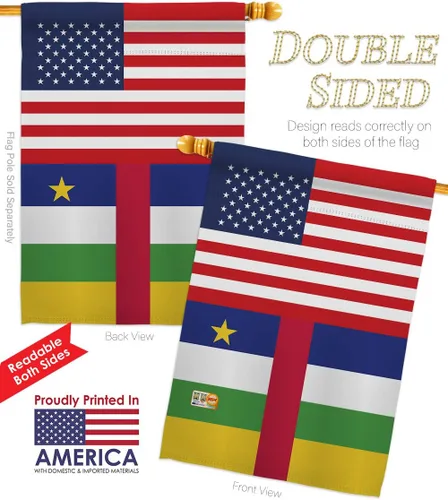 Miniatura 3 de Central African Republic US Friendship Garden House Flags Set Regional USA American Alliance World Country Particular Area Small Decorative Gift