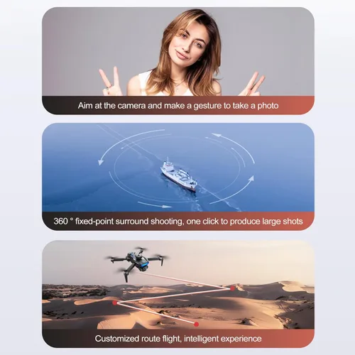 Miniatura 7 de Dron GPS S181 con cámara para principiantes, Drone FPV 8K con motor sin escobillas, transmisión WiFi 5G, evitación de obstáculos, posicionamiento