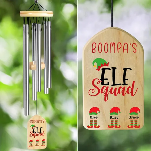 Miniatura 10 de Campanillas de viento personalizadas, regalos para abuelo para Boppa de nietos y nietos, los mejores regalos de Boppa, regalos de cumpleaños