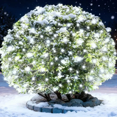 Miniatura 10 de Meteds 6 pies x 4 pies luces LED de red de Navidad con cable verde, luces de red impermeables certificadas UL conectables para arbustos, árboles