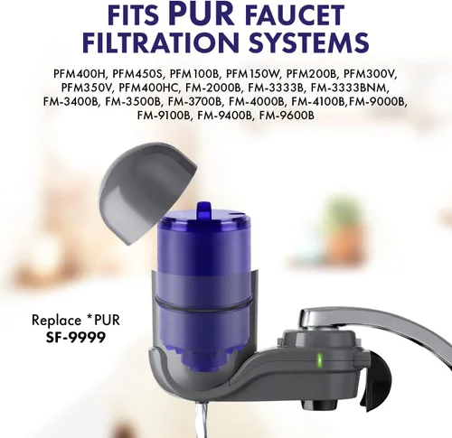 Miniatura 2 de Filtro de agua para grifo, paquete de 2 unidades de soporte para grifo de filtro de agua, repuesto de alto rendimiento de alta calidad para cocina