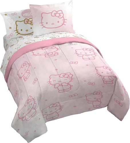 Miniatura 33 de Jay Franco Wednesday Addams - Juego de edredón tamaño individual, ropa de cama de 5 piezas, incluye juego de sábanas y fundas de almohada, ropa