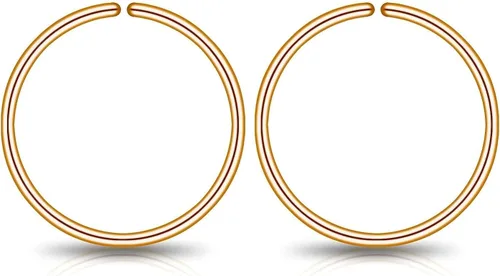 Miniatura 131 de Small Gold or Sterling Silver Huggie Hoop Earrings for Women Cartilage Nose Helix Tragus