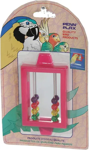 Miniatura 8 de Penn-Plax Bird Life Espejo de dos flores con campana, juguete interactivo para pájaros con espejos florales giratorios y campana colgante, accesorio