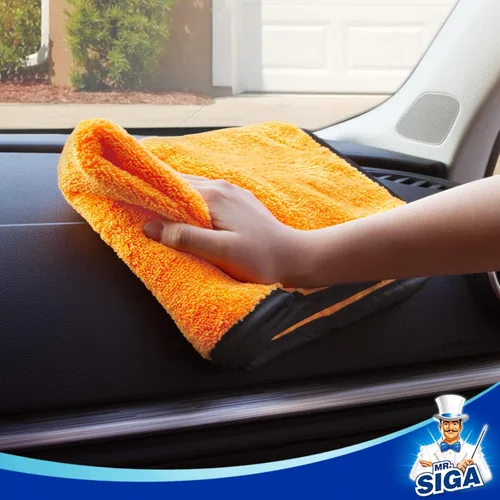 Miniatura 6 de MR.SIGA Toallas profesionales de microfibra premium para coches, toallas de lavado y detalles de coche de doble cara, Oro, 15.7 x 23.6 pulgadas