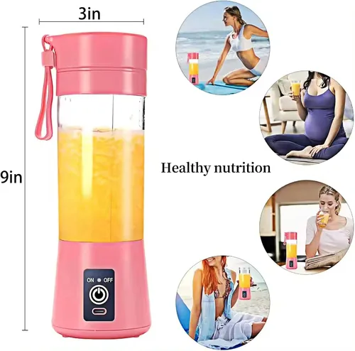 Miniatura 2 de Licuadora portátil, licuadora personal portátil, licuadora portátil USB para batidos con 6 cuchillas ultra afiladas, licuadoras portátiles