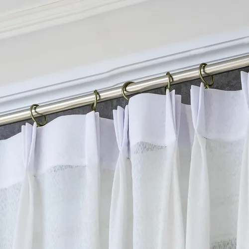 Miniatura 5 de Shappy Paquete de 120 ganchos para cortinas para cortinas, ganchos plisados de metal con caja transparente de 1.2 pulgadas para puerta de ventana