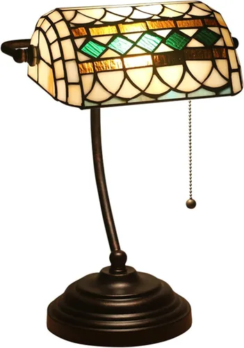 Miniatura 12 de Lámpara de escritorio Bankers Lámpara, Vintage, Mesa, Lámparas de noche, Lectura para Oficina de Estudio, Base de Aleación, W11 H15, Barroco Verde