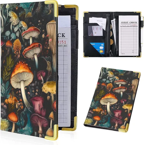 Miniatura 14 de TUMOVO Libro de servidor de colección de peces bajo el agua, libros de camarero de alto volumen para camarero Goldfish Cartera de cuero