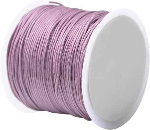 Miniatura 46 de Cordón de nailon para cuentas de 164.0 ft x 0.031 in, hilo de raso satinado de nailon trenzado para manualidades de macramé Mezcla de amarillo 1