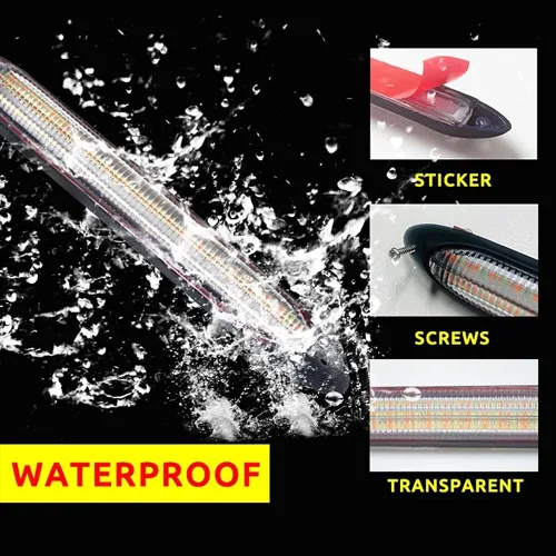 Miniatura 6 de YSY Tira de luces LED DRL para circulación diurna, impermeable, 12 V, luz de giro secuencial, flujo amarillo, universal, 2