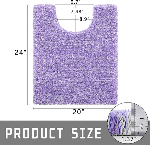 Miniatura 65 de Yimobra Alfombra de baño de felpa esponjosa, súper lanuda suave, cómoda, antideslizante, absorbente de agua, alfombra de baño de microfibra que se
