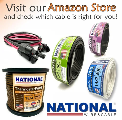 Miniatura 9 de NATIONAL Wire&Cable Alambre de cobre para iluminación de paisaje de bajo voltaje 14/2, fabricado en Estados Unidos, calibre 14, 2 conductores, 50