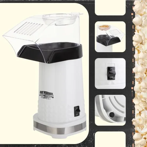 Miniatura 5 de Máquina eléctrica de palomitas de maíz de 1200 W, máquina de palomitas de maíz rápida sin aceite, máquina de palomitas de maíz con taza medidora