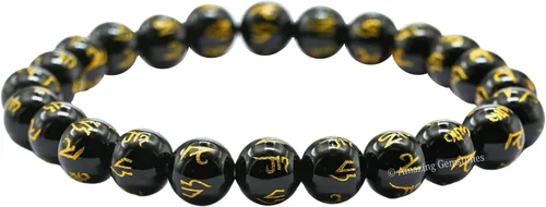 Miniatura 599 de Amazing Gemstone Pulsera de cristal para mujeres y hombres, pulsera de cristal curativo de protección, pulsera elástica con cuentas de piedras